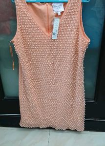 Beaded Sleeveless Dress -  M Size