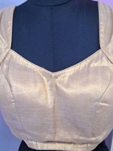 Golden Party Wear Readymade Blouse