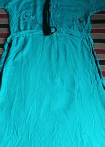 Cute Teal Embellished Top