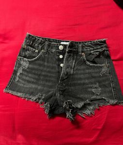 Distressed Denim Shorts