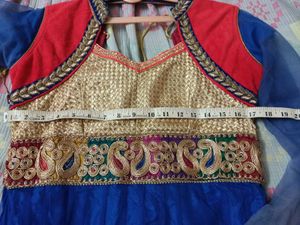Royal Blue Embroidered Anarkali Dress 💙✨