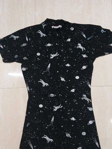 Space Unicorn Print Dress