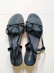 Nice Steps Black Thong Sandals