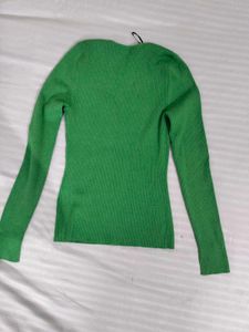 Green Knit Top