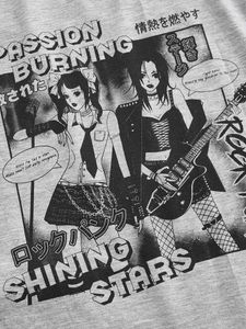 Anime/Manga Graphic Raglan Crop Top
