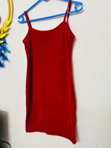 Red Velvet Mini Dress