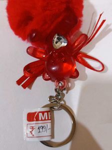 Red Teddy Bear Keychain For Valentine&#39;s Day
