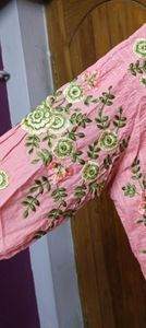 cotton anaarkali gown