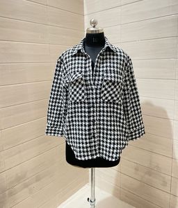 Pintresty Korean Imported Houndstooth Shacket
