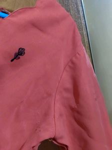 Embroidered Peach Blouse