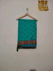 Green Embroidered Saree