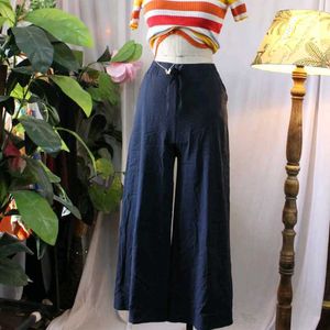 Navy Blue Wide Leg Pants