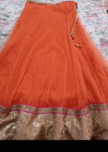 Orange Lehenga Choli Set