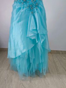 Aqua Embellished Gown