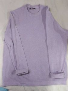 Lavender Knit Pullover Sweatshirt