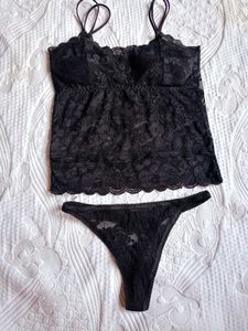 Long Sling Tube Top Or Camisoles Panty Set
