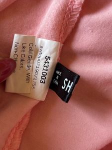 Shein Pink Drawstring Crop Top