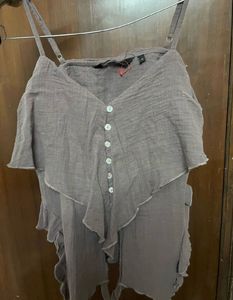 Stylish Ruffle Front Top