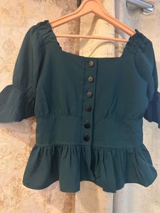Beautiful Embellished Turquoise Top, Bust- 34/32