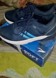 Blue &amp; White Striped Sneakers