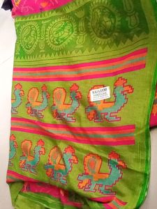 New Pure Cotton Patola Style Saree🌼
