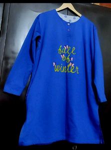 Blue🔵 Winter Top Tunic For Girl Or Woman 40 Bust