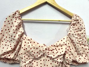 Korean Pink Polka Women Dress