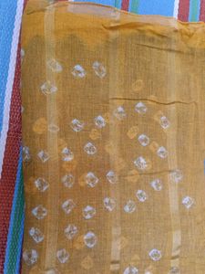 Bandhani Dupatta - Green &amp; Yellow