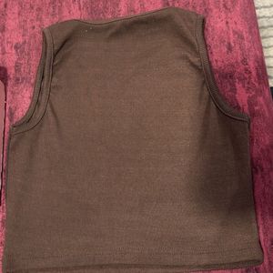 Brown Butterfly Tank Top
