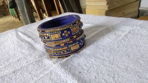 Blue &amp; Gold Bangles Set
