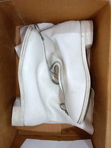 White Leather Ankle Boots
