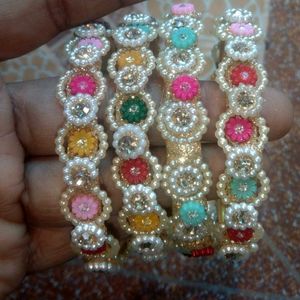 Pearl Bangles - Set of 4