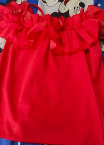 Red Ruffle Top(Wore Only For Photoshoot)