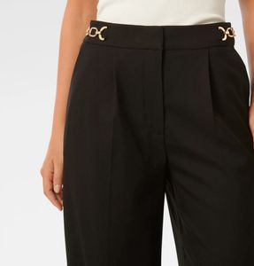 Black Trousers with Chain Detail