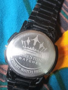 Elegant Black Watch For Men&#39;s Lime Stone