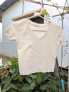 Cute V-Neck Crop Top