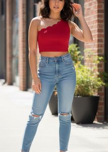 red crop top new