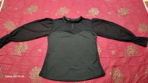 Black Polka Dot Top