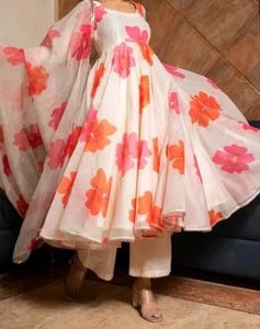 Floral Anarkali Suit