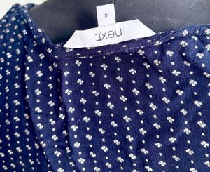 My fav 💙blue dress Cute soft cotton Navy Wrap