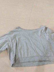 Gray Long Sleeve Top