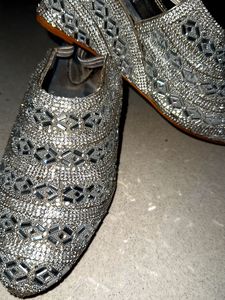 Silver Embellished Heels