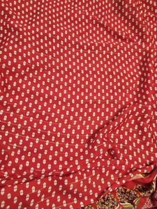 Red Printed Fabric