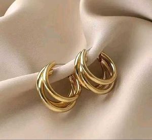 Triple Layer Half Hoop Earrings For Women