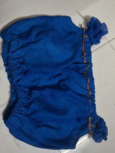 Blue Crop Top