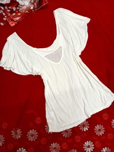 🤍White Flutter Sleeve Top🤍