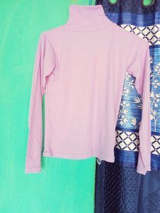 Black High-Waisted Jeans And  Turtle Neck Top