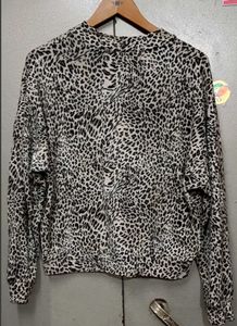 Branded Animal Print Cardigan
