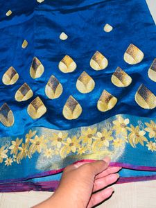 Elegant Blue Silk Saree