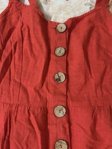 Red Button-Down Dress